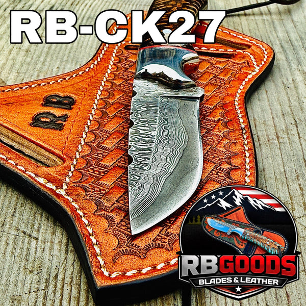 Custom Damascus Steel Cowboy Blade